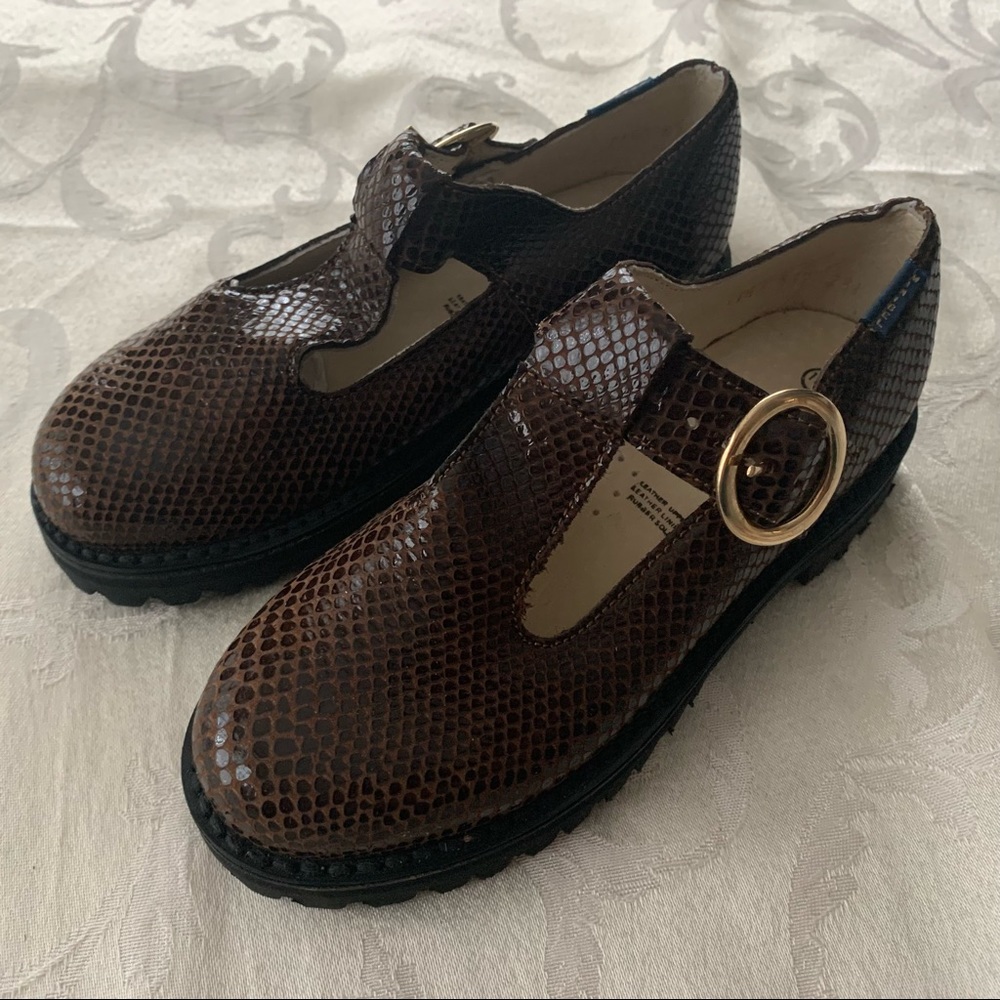 🇫🇷French Leather Brown Girls Dress Shoes (US 11.5)
